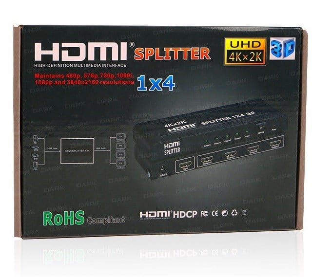 DARK DK-HD-SP4X1 4 Port 4K*1K HDMI Splitter (Çoklayıcı)