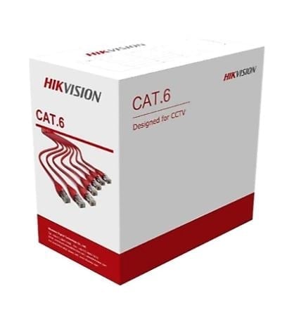 HIKVISION DS-1LN6U-G CAT6 UTP 305 Metre 23 AWG 0.55 mm Network Kablosu Saf Bakır Gri