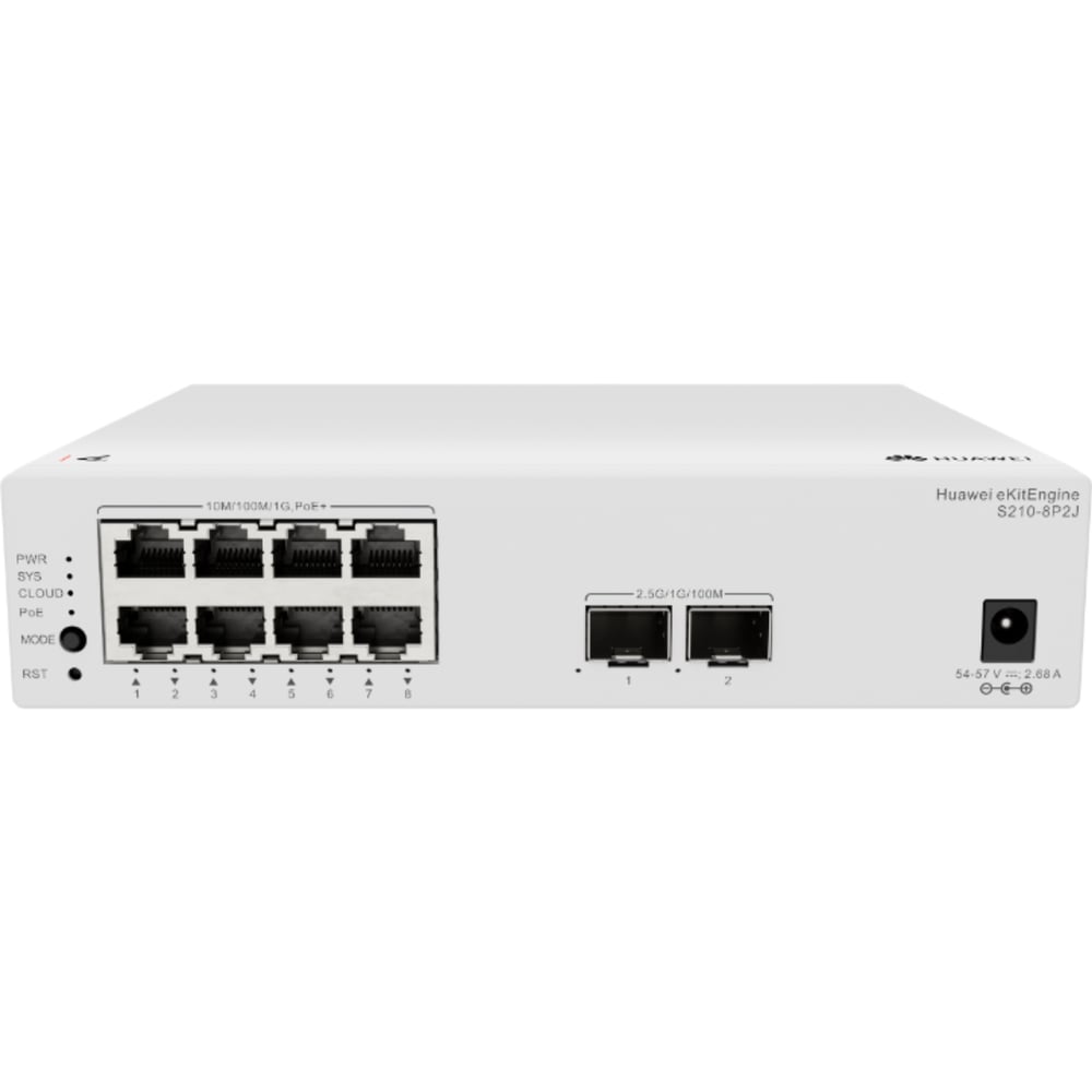 HUAWEI EKIT S210-8P2J 8 Port Gbit 2 SFP (2.5GB) Rack mount Yönetilebilir (L2) Switch