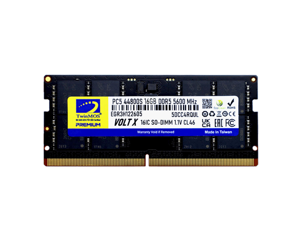 TWINMOS TMD516GB5600S46 16GB (Tek Parça) DDR5 5600MHz Notebook Bellek