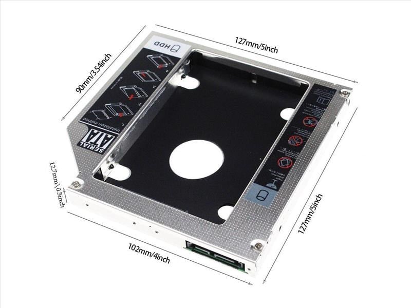 CODEGEN CODMAX CDG-HDC-127 12.7mm SATA Siyah / Gümüş Notebook Ekstra Hdd Yuvası