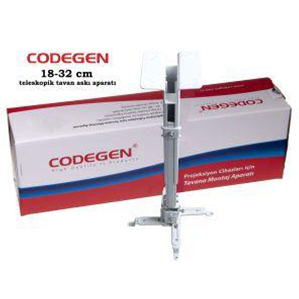 Codegen CPA-01 Projeksiyon Tavan Askı Aparatı - 13-65cm Ayarlanabilir