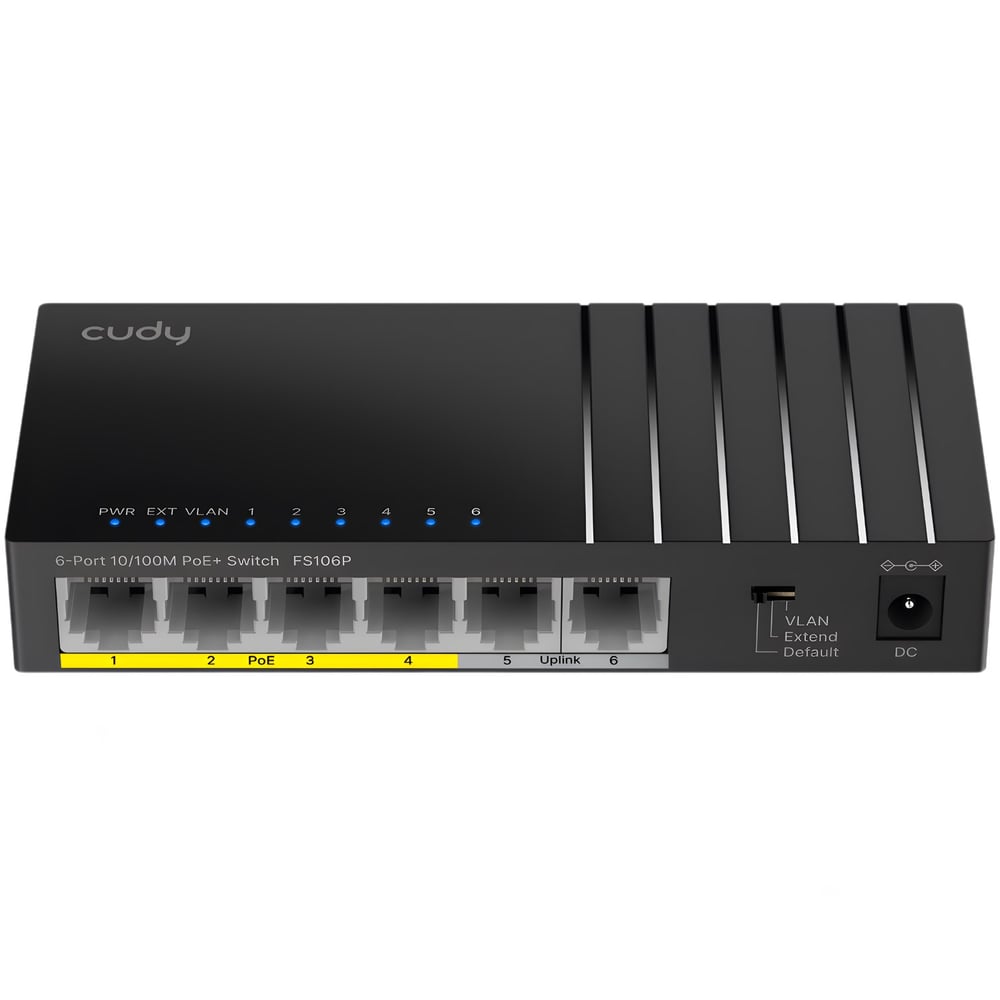 Cudy FS106P 6 Port 10/100Mbps 36W PoE+ Megabit Fast Ethernet Switch