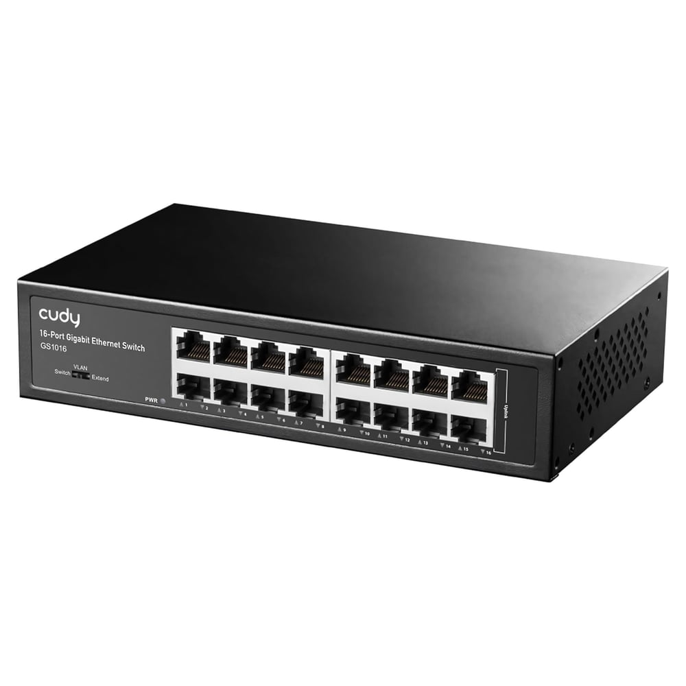 Cudy GS1016 10/100/1000Mbps 8KMAC 16 Port Gigabit Metal Rack Mount Switch