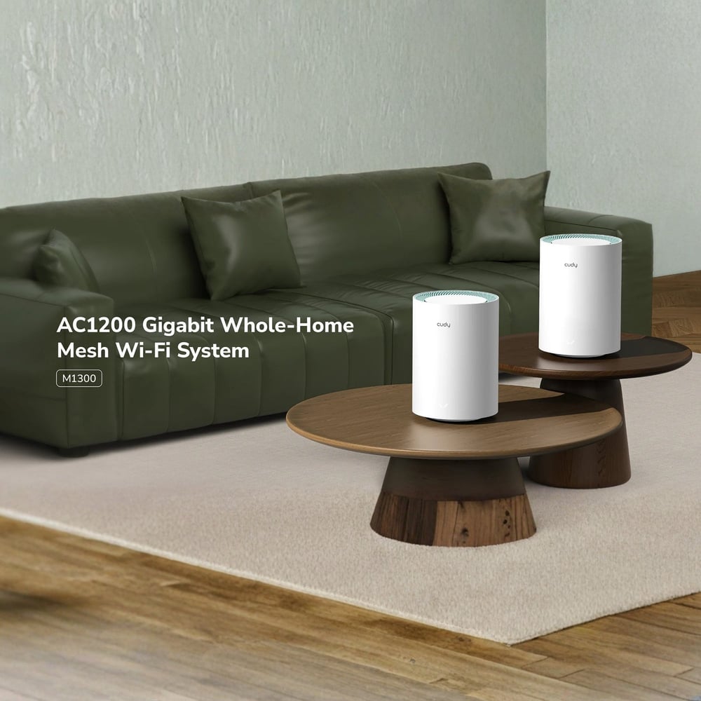 Cudy M1300 5/2.4Ghz 867/300Mbps,PPTP/L2TP/OpenVPN/WireGuard/IPSecVPN,4Dahili Anten,Wi-Fi Mesh Router