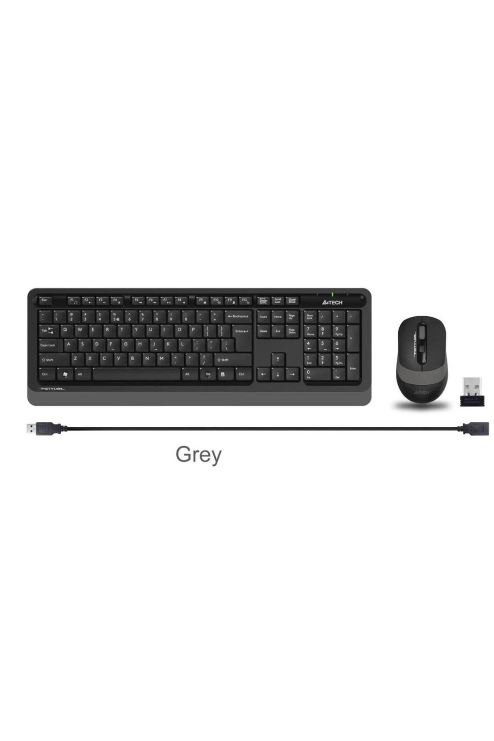 Fg1010 2.4G Gri Q Fn-Mm Klv+Optik Mouse Set
