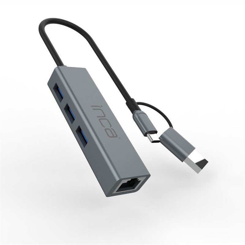 Inca Iutp-03t Usb Hubx3 Usb 3.0 10 Gbps+ethernet Rj45 1000mbps Coklayici