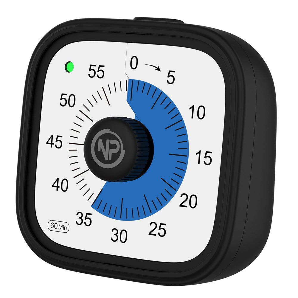 NPO NPT31B Mutfak,Ders,Yemek için 60dk Analog Alarm Zamanlayıcı,Pomodoro Öğrenci Motivasyon Saati