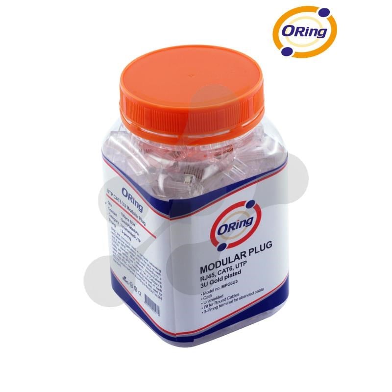 Oring Mpc6u3 Cat6 Plug U/utp Rj45 Altin Uc Konnektor 100 Lu Paket