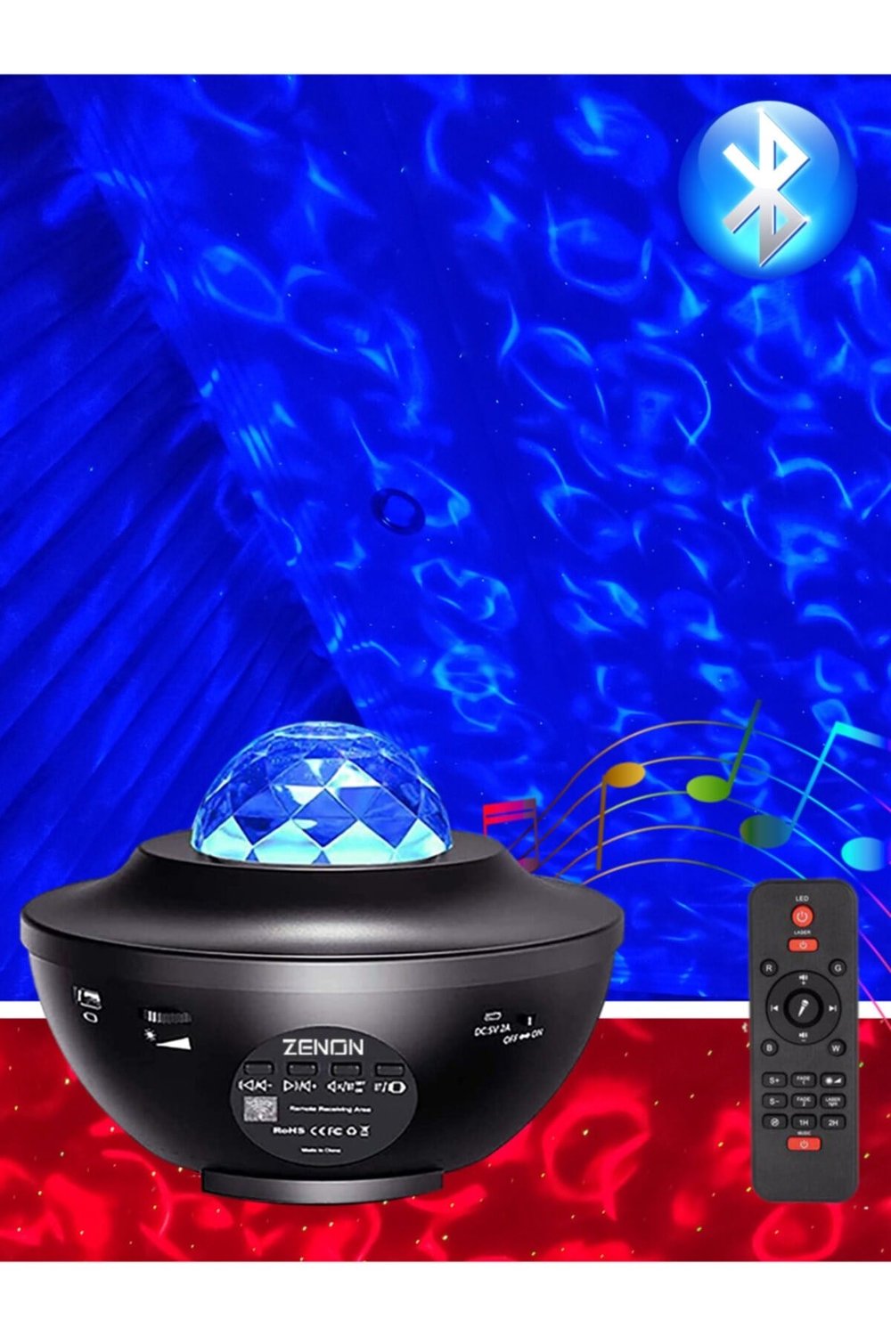 Starry Projektör Light ( Bluetooth + Müzik + 7Farklı Ambians + usb ) Disko - Parti - Gece Lambası