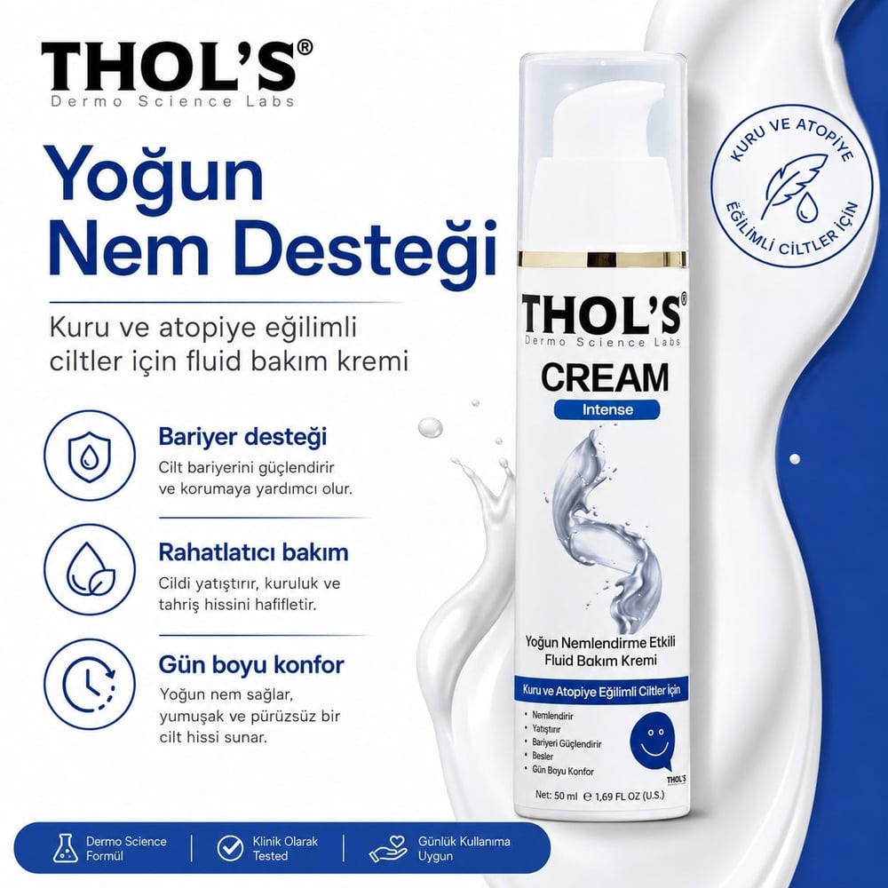 THOL'S CREAM INTENSE (TB21) FLUID NEMLENDİRİCİ BAKIM KREMİ - 50 ML