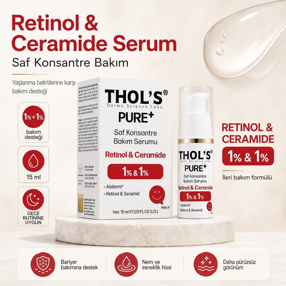 THOLS THOL'S PURE+ RETINOL 1% + CERAMIDE 1% (TB66) SERUM - 15 ML