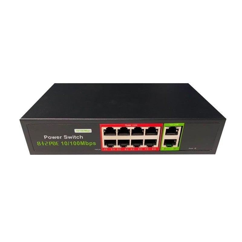 Uranium PoE-8002-96W 8 Port Switch - 96W PoE Desteği, 250m Extend Modu