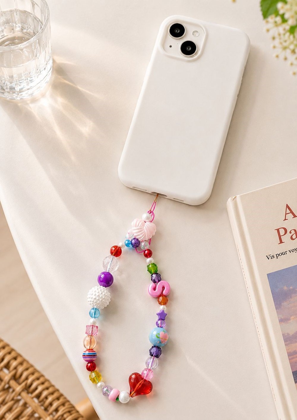 Name Pop S Telefon Askısı, Boncuklu Telefon Charmı ve Çanta Aksesuarı Model 5
