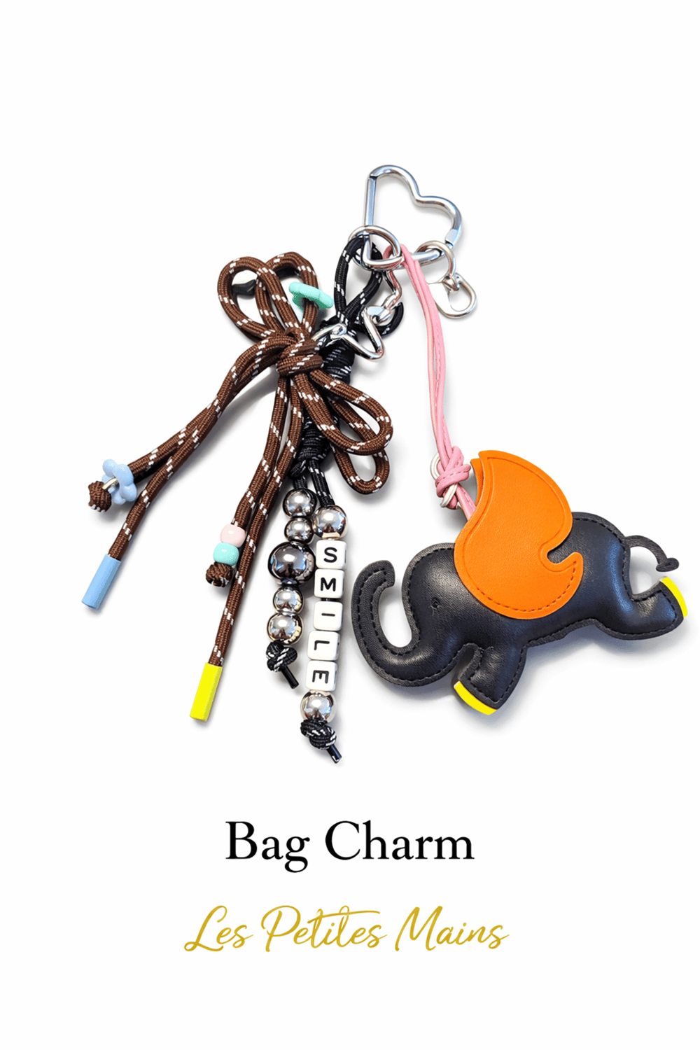 Siyah Fil Charm | Telefon ve Çanta Süsü, Sevimli Anahtarlık Aksesuarı