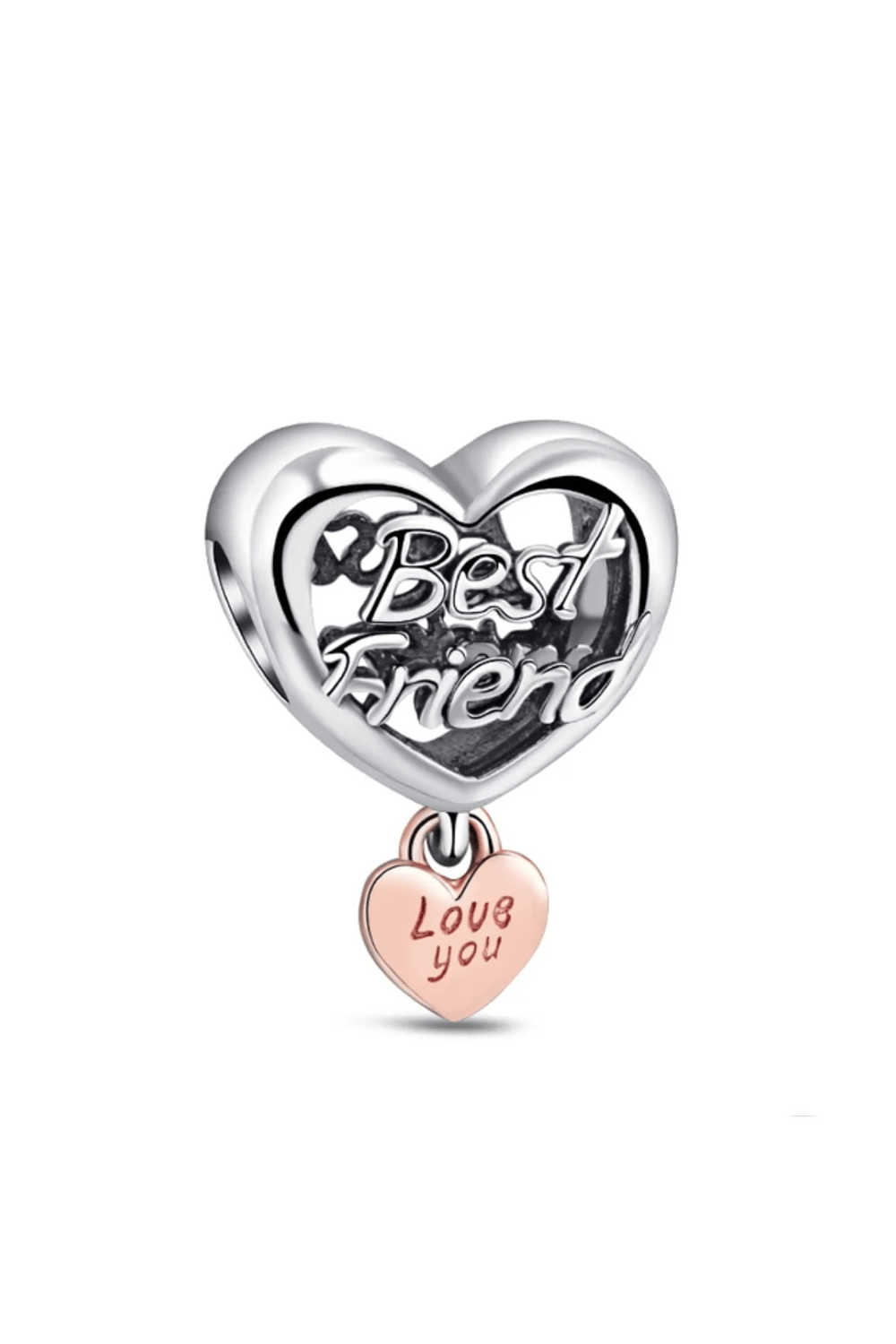 Best Friend Yazılı Kalp Sallantılı Charm
