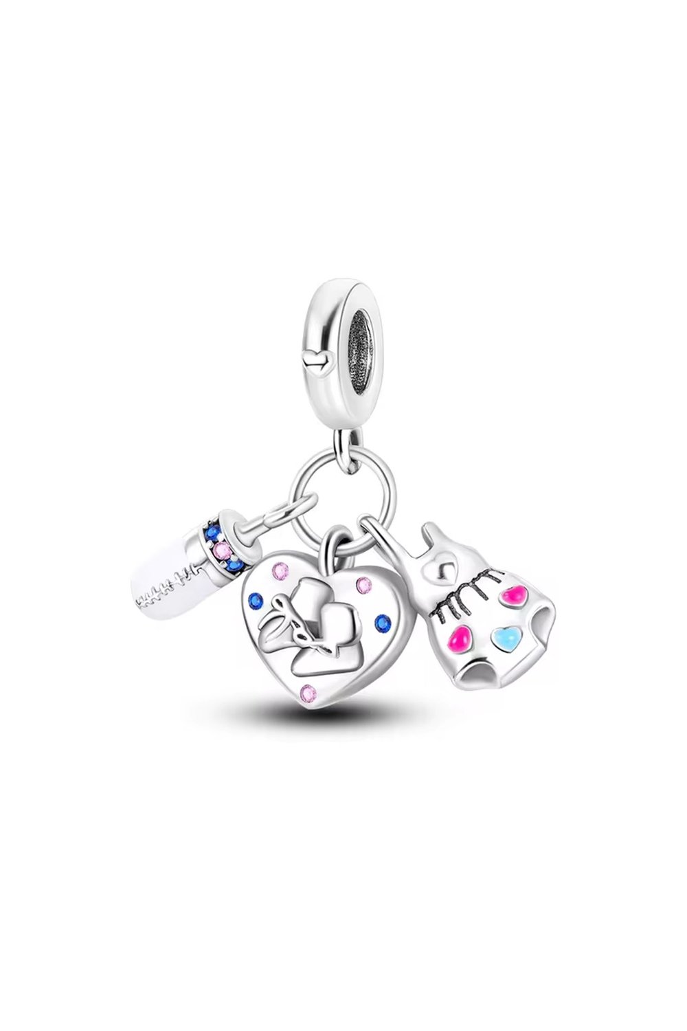 Elbise , Kalp ve Biberon Sallantılı Charm