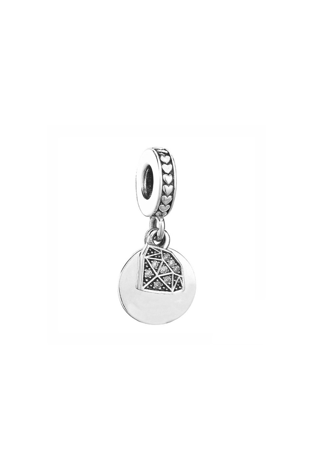 Fubena Taşlı Elmas Disk Sallantılı Charm
