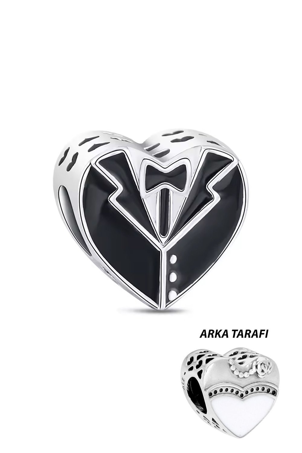 Gelin ve Damat Boncuk Gümüş Charm