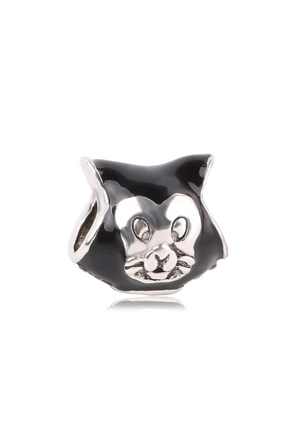 Siyah Kedi Siluet Charm