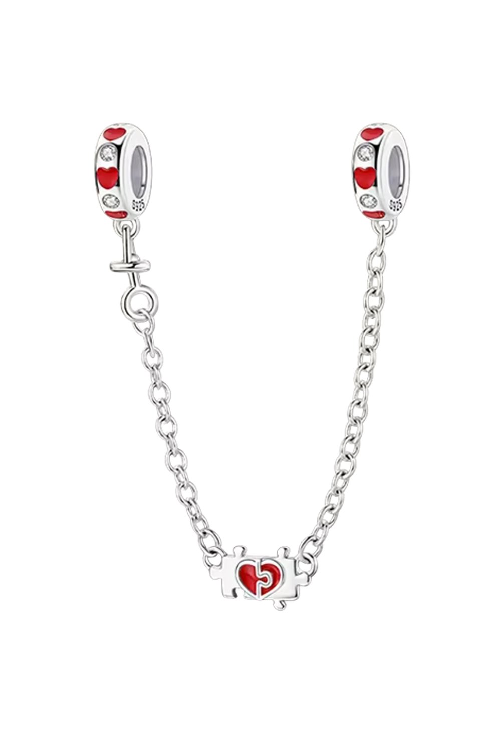 Yap-Boz Kalp Zincir Sallantılı Charm