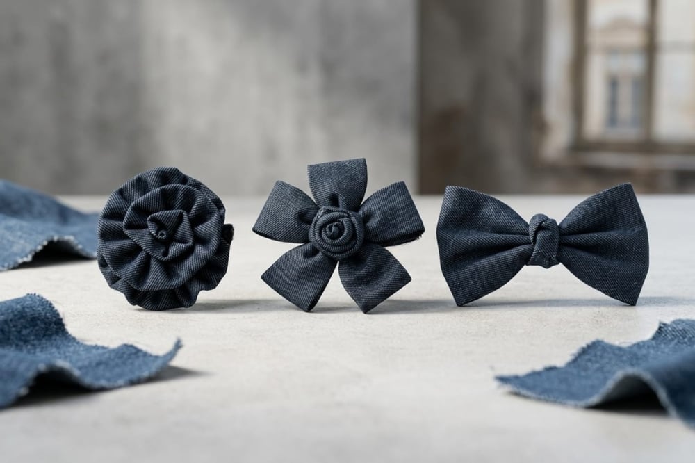 Denim Days: 4'lü Jean & Fiyonk Tasarım Toka Seti | Per Capelli®
