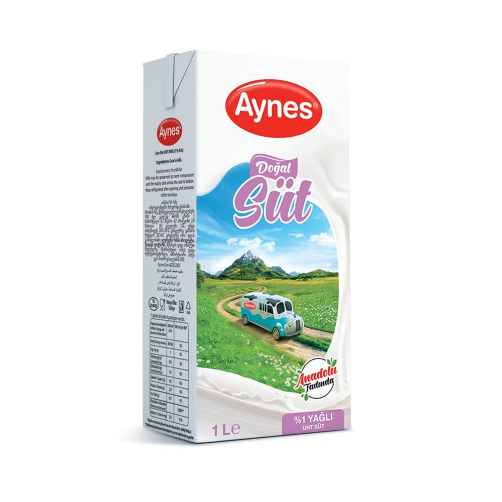 AYNES SÜT 1 LT ( %1 ) YAĞLI*12 - AYNES - EDT0986 - EDT İstanbul