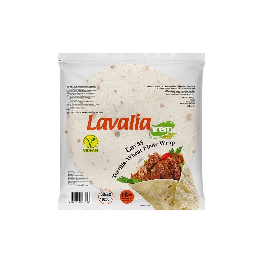 LAVALİA TORTİLLA EKMEK 33 CM*6 PAKET*18 YPR - LAVALİA - EDT2022 - EDT İstanbul