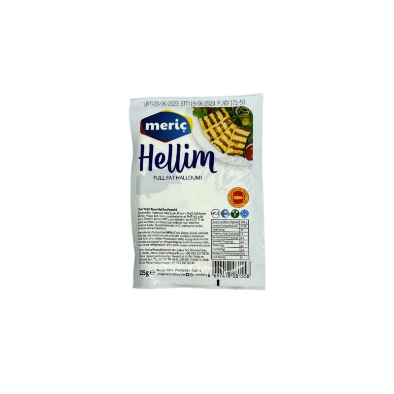 MERİÇ HELLİM PEYNİRİ 900 GR (225 GR*4 LÜ)*12 ADET - MERİÇ - EDT1457 - EDT İstanbul