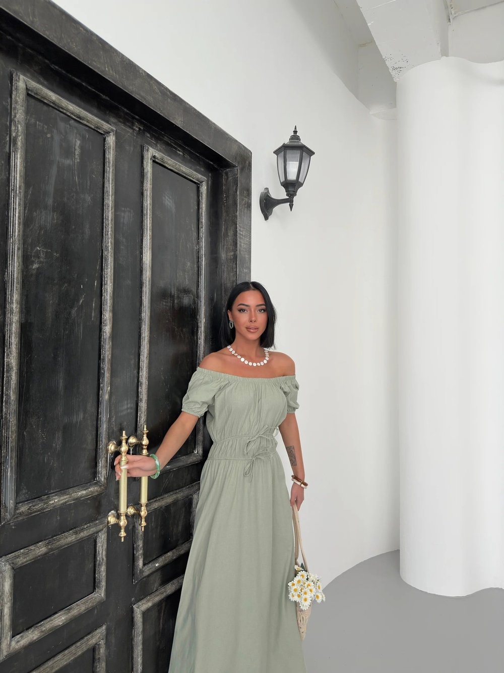Sade Lastikli Elbise