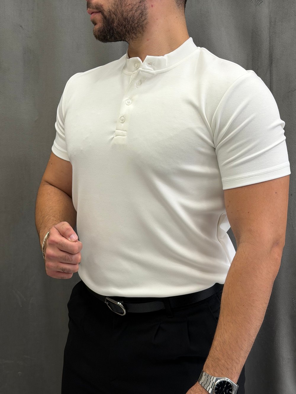 Henley Yaka Oysho Kumaş Tişört