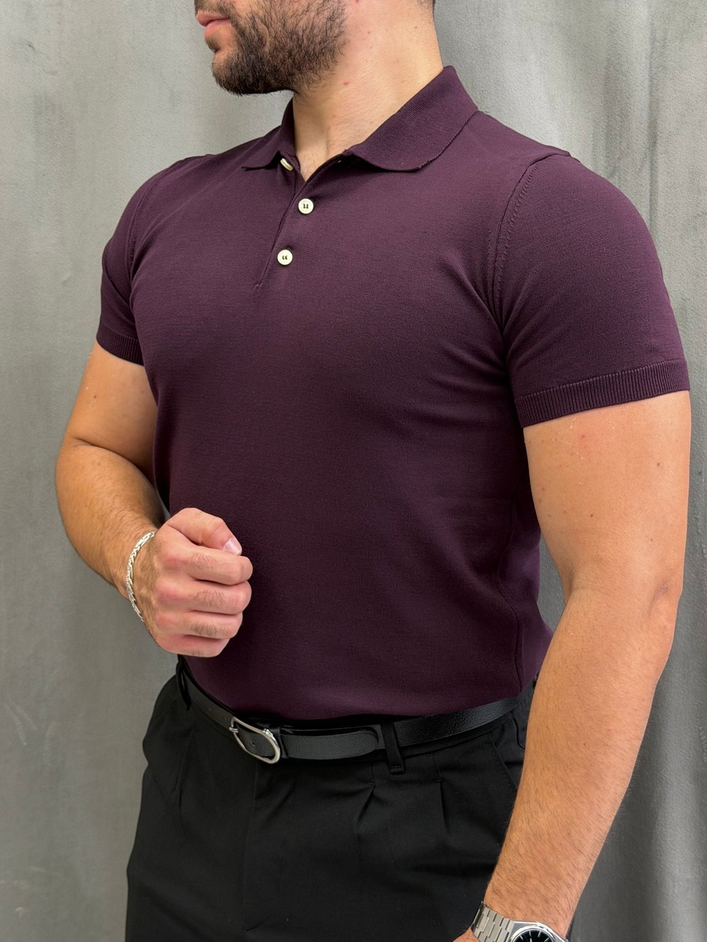 Pamuklu&Viskon Kumaş Polo Yaka Triko