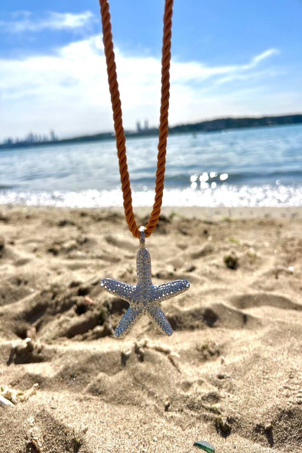 Deniz Yıldızı Temalı Yazlık/Plajlık Kadın Kolye - Ayarlanabilir (28cm + 7 cm)