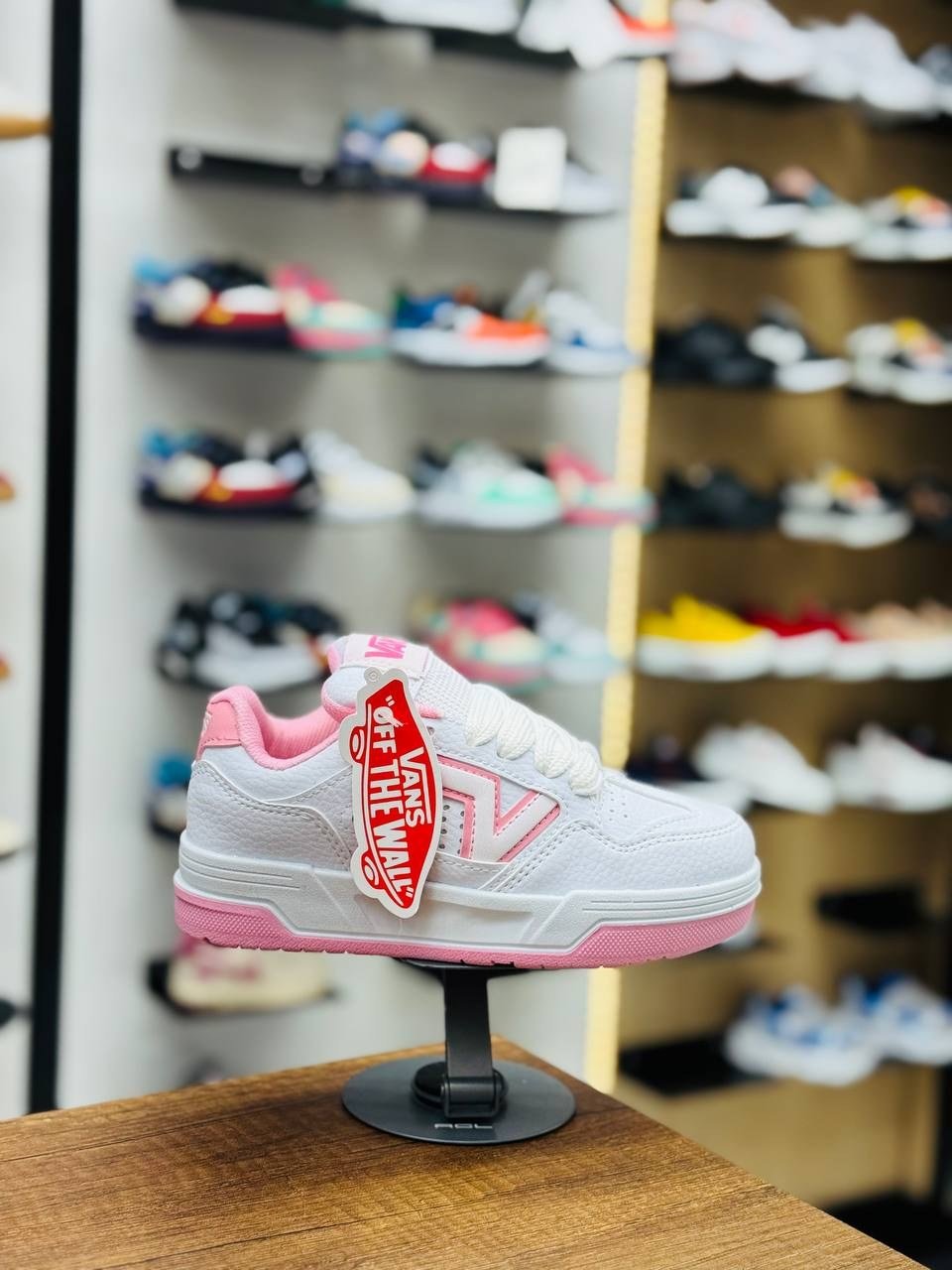 1007 YENİ SEZON VNS  AYAKKABI -BEYAZ PEMBE