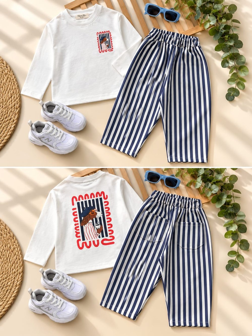 Gabardin Pnatolonlu Animal Baskılı Takım