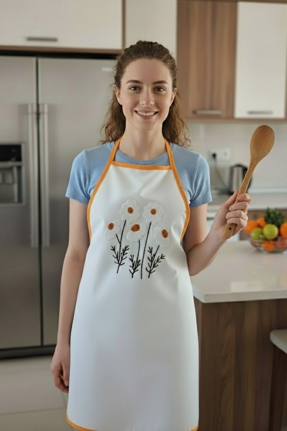Punch Nakışlı Mutfak Önlüğü