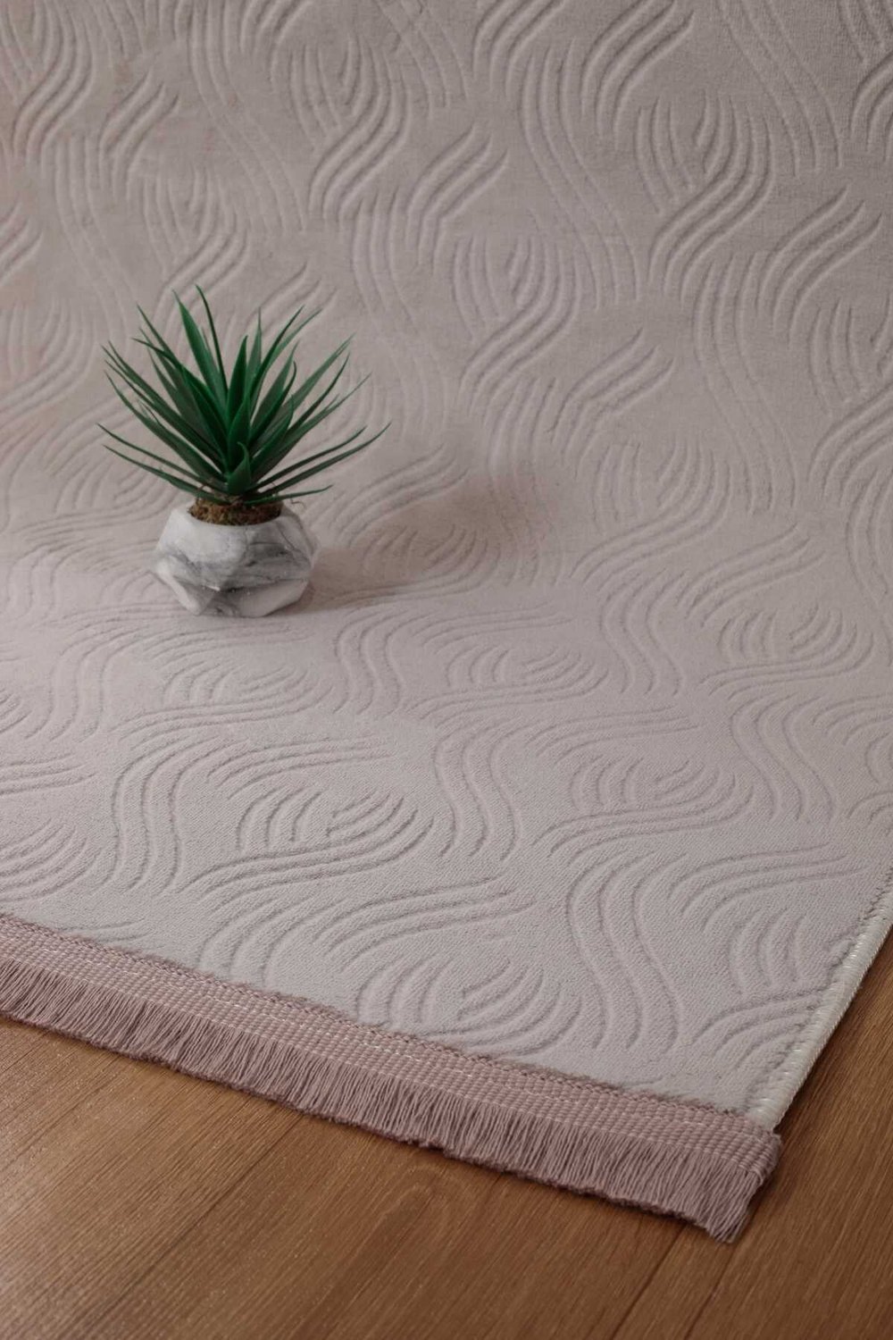 Bukle Kabartmalı Rölyef Kaymaz Tabanlı Yıkanabilir Salon,Mutfak,Koridor Vizon Rayne Yolluk
