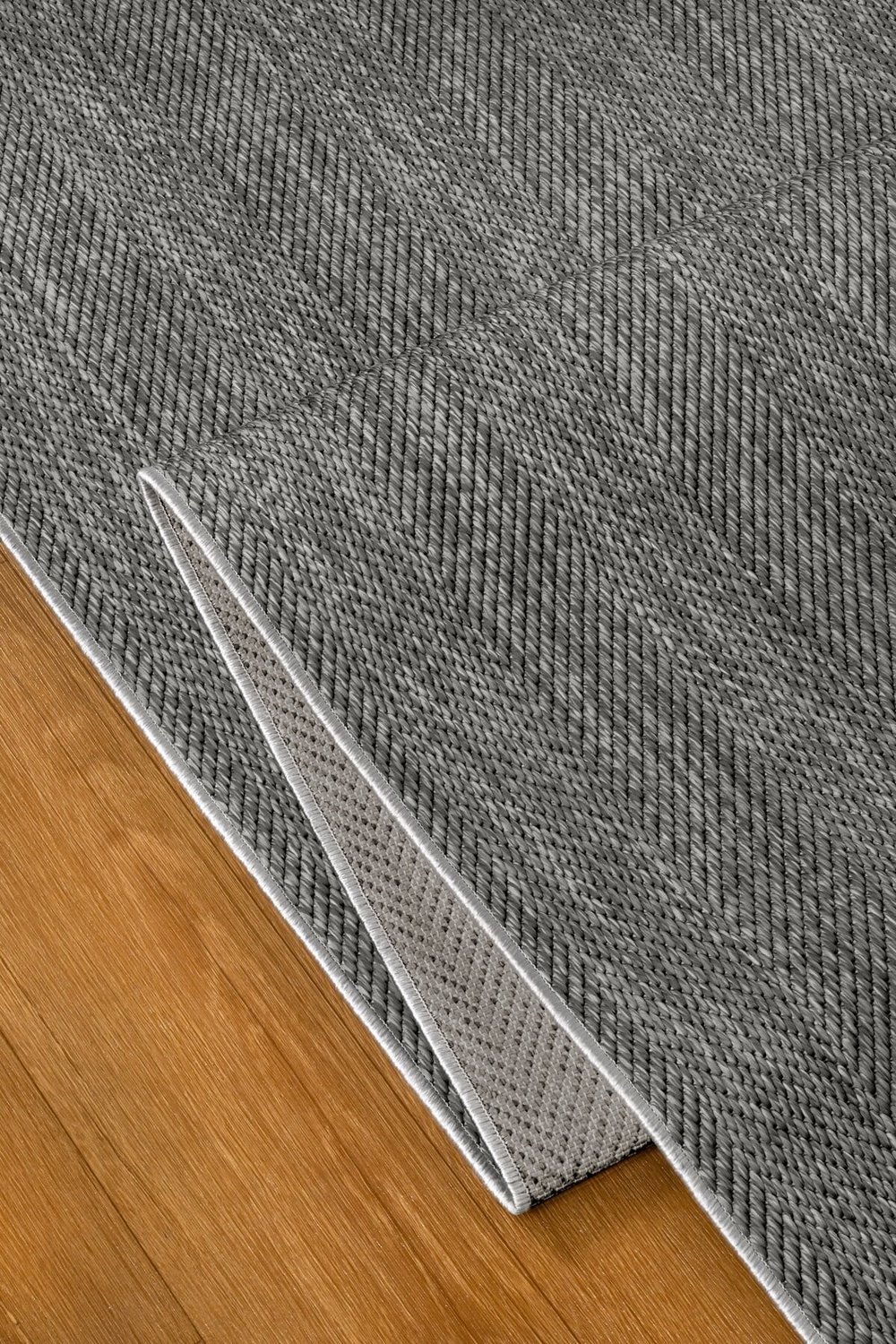 Loom Yeni Nesil Antrasit Sisal Yumuşak Dokuma Mutfak Koridor Kilim Kaymaz Pamuk Taban Halı 7105A