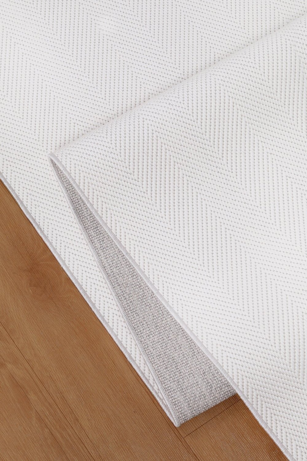 Loom Yeni Nesil Beyaz Sisal Yumuşak Dokuma Mutfak Koridor Kilim Kaymaz Pamuk Taban Halı 7101A