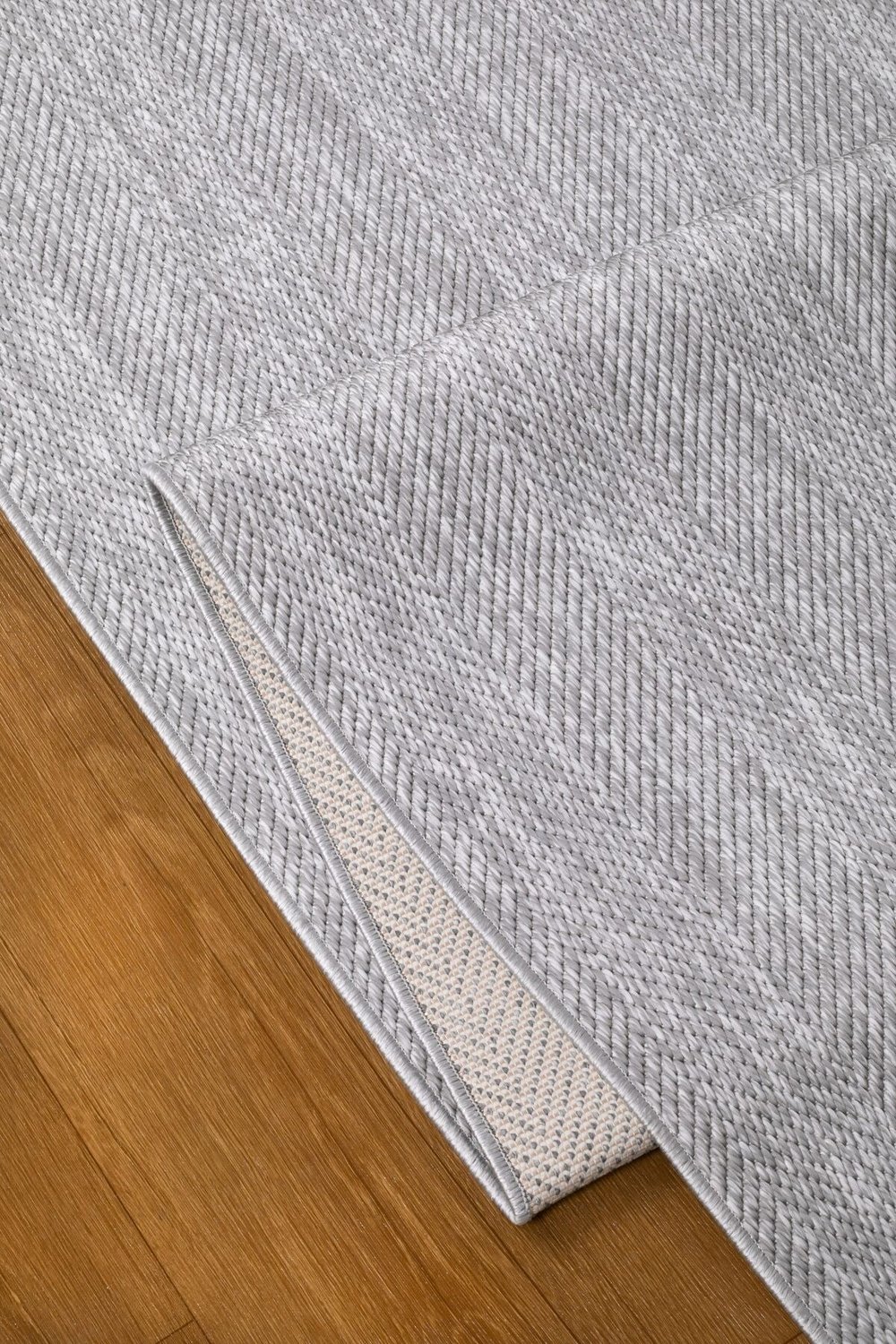 Loom Yeni Nesil Gri Sisal Yumuşak Dokuma Mutfak Koridor Kilim Kaymaz Pamuk Taban Halı 7104A