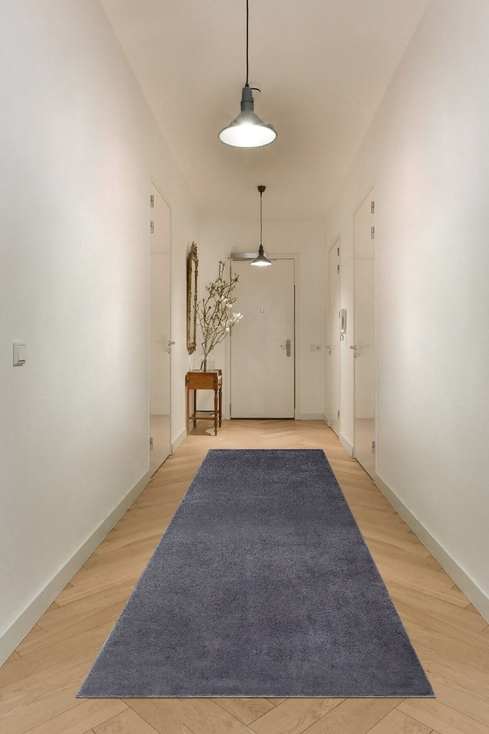 Vl Comfort Overloklu Peluş Düz Yolluk Antrasit