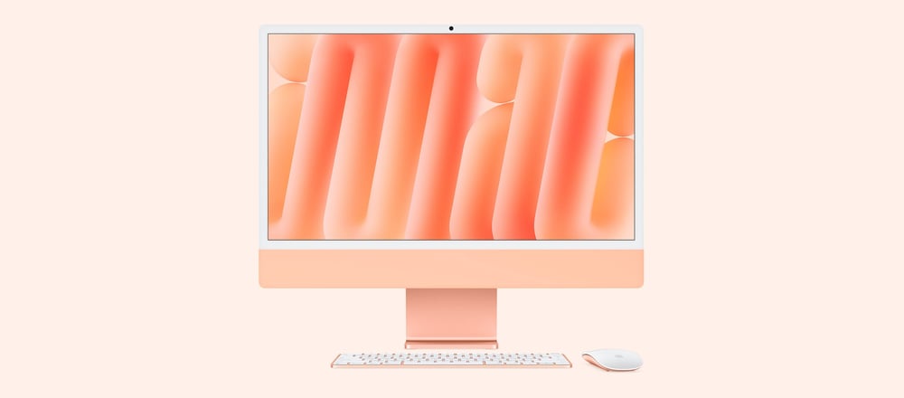 Apple 24 inç M4 çipli 8 çekirdekli CPU, 8 çekirdekli GPU, 16 çekirdekli Neural Engine iMac  - Turuncu