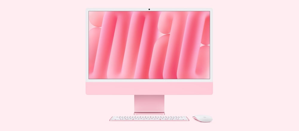 Apple 24 inç M4 çipli 8 çekirdekli CPU, 8 çekirdekli GPU, 16 çekirdekli Neural Engine iMac  - Pembe