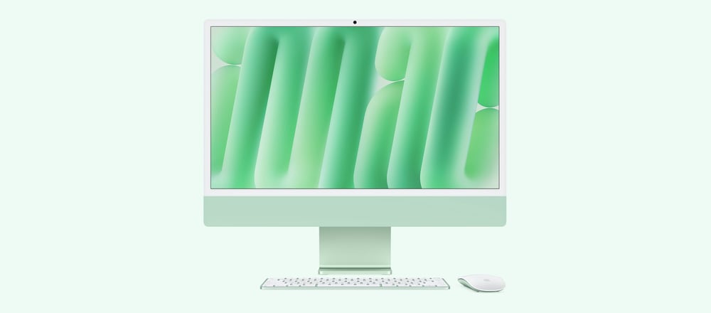 Apple 24 inç M4 çipli 8 çekirdekli CPU, 8 çekirdekli GPU, 16 çekirdekli Neural Engine iMac  - Yeşil