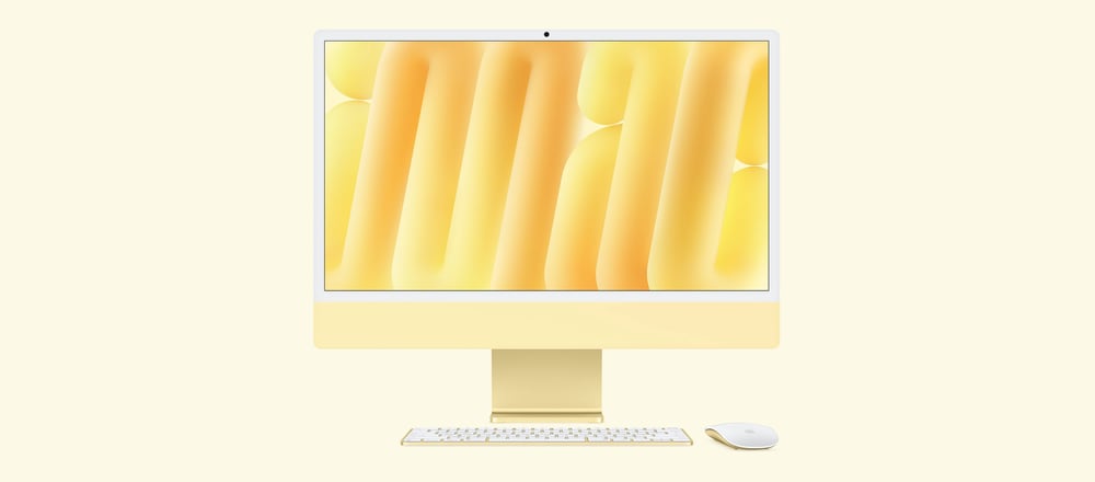 Apple 24 inç M4 çipli 8 çekirdekli CPU, 8 çekirdekli GPU, 16 çekirdekli Neural Engine iMac  - Sarı