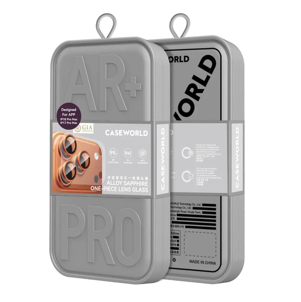 CaseWorld İphone 18 Pro Max Safir Kamera Lens Koruyucu Burgonya
