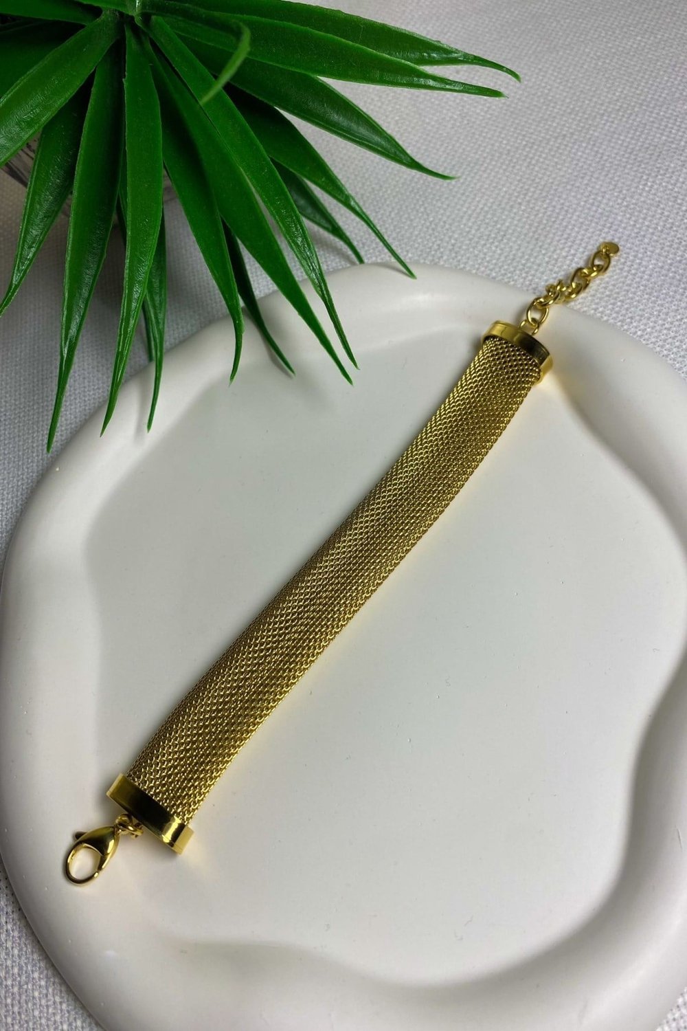 Kadın Çelik Bileklik Kalın 2 cm Kobra Zincir Bileklik