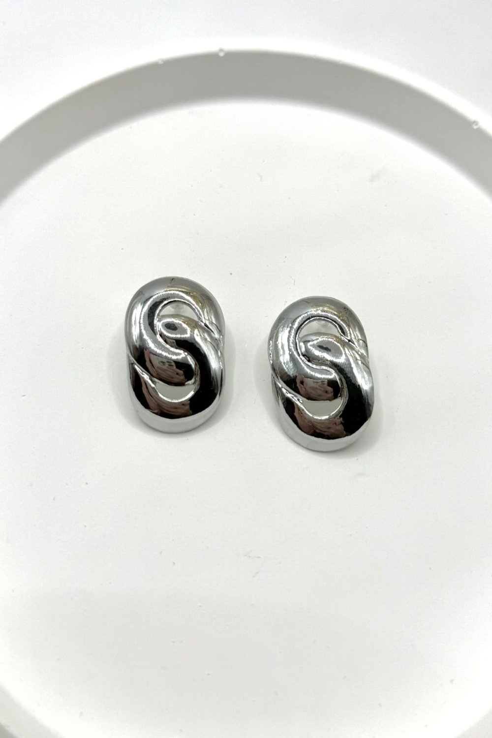 Kadın Küpe 3 cm İç İçe Halka Model Küpe