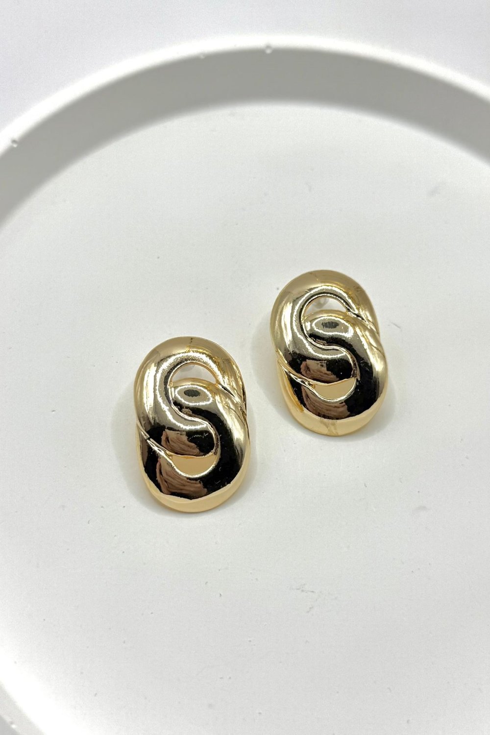 Kadın Küpe 3 cm İç İçe Halka Model Küpe