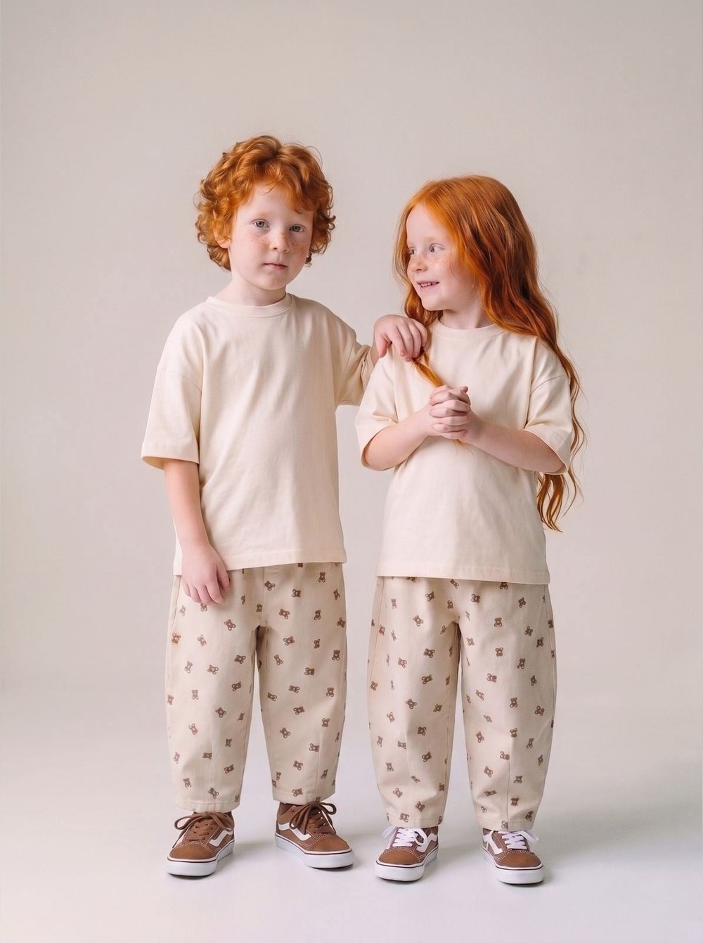 Premium Unisex Çocuk %100 Pamuklu Balon Pantolonlu Takım (2 Yaş - 7 Yaş)